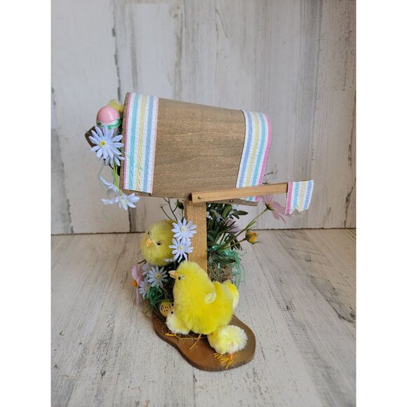 Unique decorative miniature mailbox chick Easter spring egg home decor flower - Picture 5 of 12